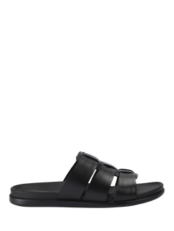 KG Kurt Geiger Naples Leather Footbed Sandals, Black, Black
