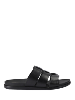 KG Kurt Geiger Naples Leather Footbed Sandals, Brown Mid, Brown Mid