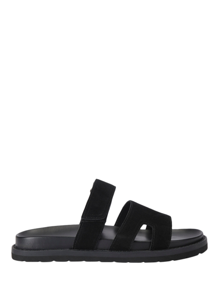 KG Kurt Geiger Palermo Suede Footbed Sandals, Black, Black