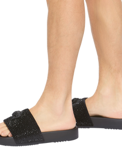 Kurt Geiger London Brockwell Embellished Slider Sandals, Black - view 2, Black