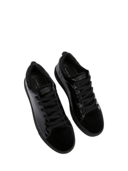 Kurt Geiger London Laney Croc Patent Leather Trainers, Black - view 2, Black