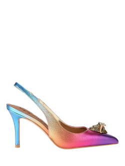 Kurt Geiger London Belgravia Rainbow Slingback Court Shoes, Multi Multi, Multi Multi