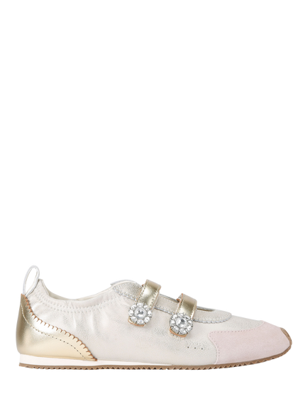 Kurt Geiger London Islington Leather Mary Jane Trainers, White/Multi, White/Multi