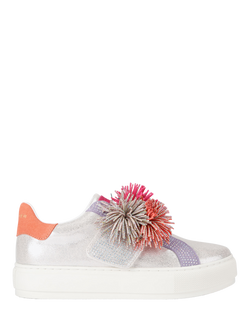 Kurt Geiger London Laney Pom Pom Embellished Trainers, Multi Multi, Multi Multi