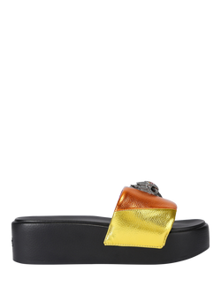 Kurt Geiger London Meena Eagle Rainbow Plaform Slider Sandals, Multi Multi, Multi Multi