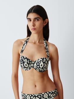 John Lewis Maya Aztec Sling Bikini Top, Black, Black