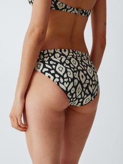 John Lewis Maya Aztec Foldover Bikini Bottoms, Black - view 2, Black