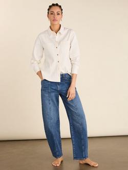 Baukjen Mona Relaxed Fit Denim Shirt, Soft White - view 2, Soft White