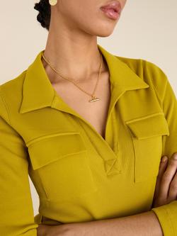 Baukjen Allie Rib Jersey Top - view 2, Chartreuse