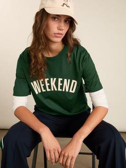 Baukjen Kit Weekend Graphic T-Shirt, Forest Green, Forest Green