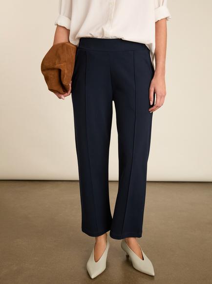 Baukjen Ebru Ponte Trousers containing LENZING™ ECOVERO™ Viscose, Classic Navy - view 2, Classic Navy