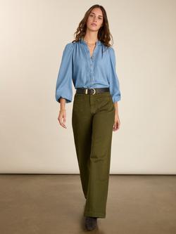 Baukjen Robyn High Rise Wide Leg Jeans, Dark Olive, Dark Olive