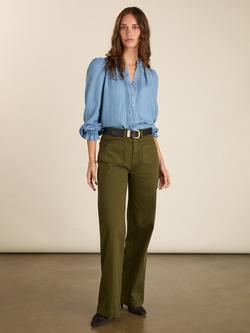 Baukjen Robyn High Rise Wide Leg Jeans, Dark Olive - view 2, Dark Olive