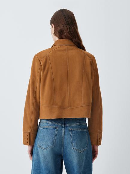 AND/OR Pure Suede Jacket, Tan - view 2, Tan