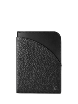 Carl Friedrik Clifton Full Grain Leather Passport Sleeve, Black