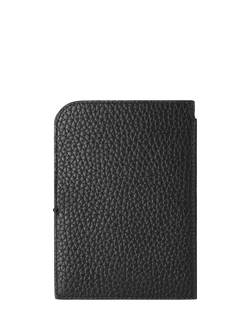 Carl Friedrik Clifton Full Grain Leather Passport Sleeve - view 2, Black