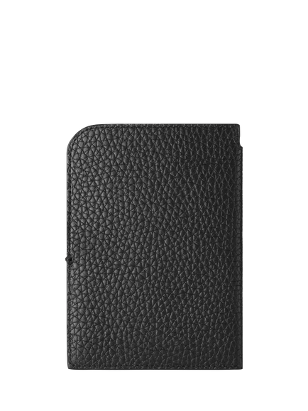 Carl Friedrik Clifton Full Grain Leather Passport Sleeve - view 2, Black