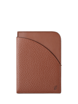 Carl Friedrik Clifton Full Grain Leather Passport Sleeve, Chestnut