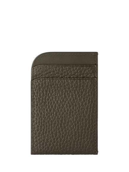 Carl Friedrik Foley Leather Card Holder - view 2, Dark Olive
