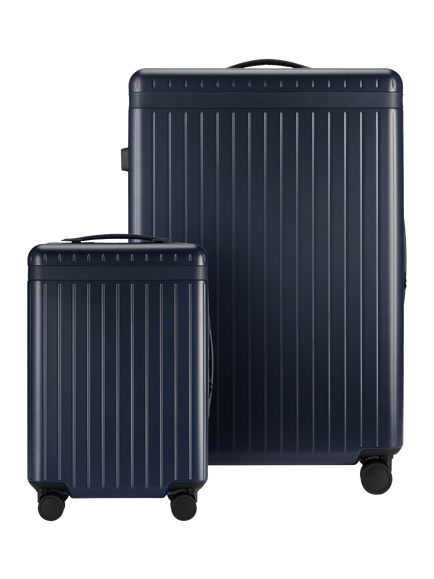 Carl Friedrik The Luggage Large Suitcase Set, Navy/Navy