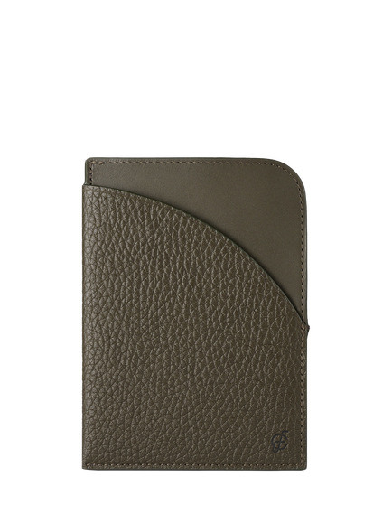 Carl Friedrik Clifton Full Grain Leather Passport Sleeve, Dark Olive