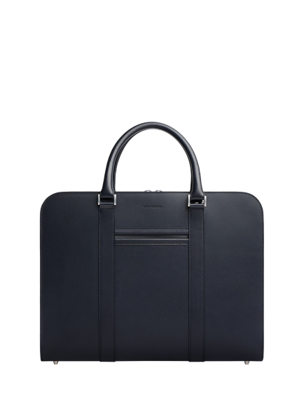 Carl Friedrik Palissy 15" Laptop Leather Briefcase, 10L, Navy