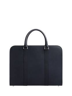 Carl Friedrik Palissy 15" Laptop Leather Briefcase, 10L - view 2, Navy