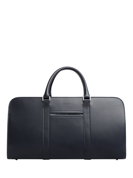 Carl Friedrik Palissy Leather Weekend Bag, 30L, Navy