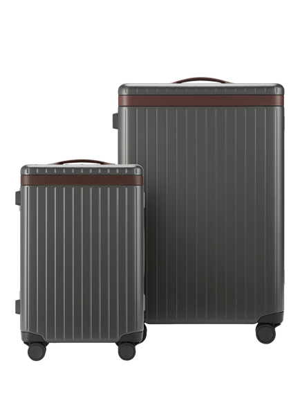 Carl Friedrik The Luggage Suitcase Set, Grey/Chocolate