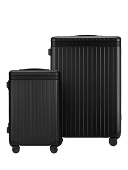 Carl Friedrik The Luggage Suitcase Set, Black/Black