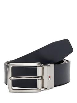 Tommy Hilfiger Reversible Leather Belt, Dark Blue