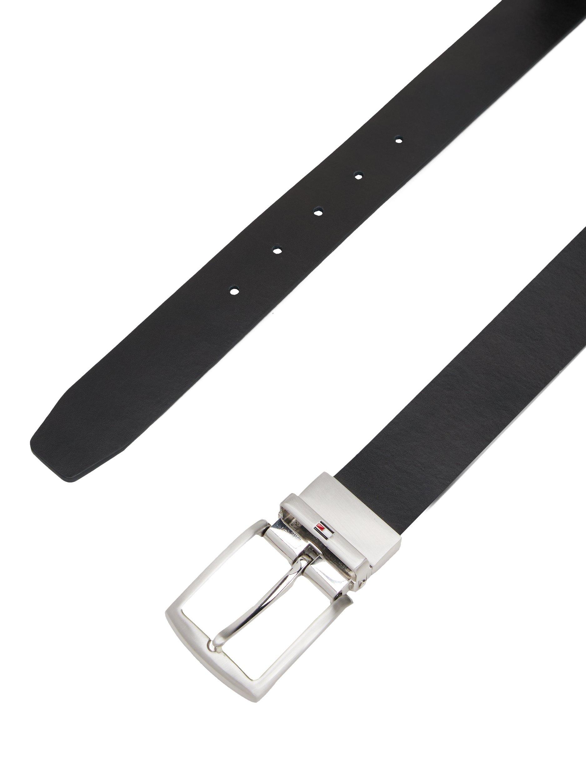 Product image 2 of 5, which shows Tommy Hilfiger Reversible Leather Belt, Dark Blue, 80cm