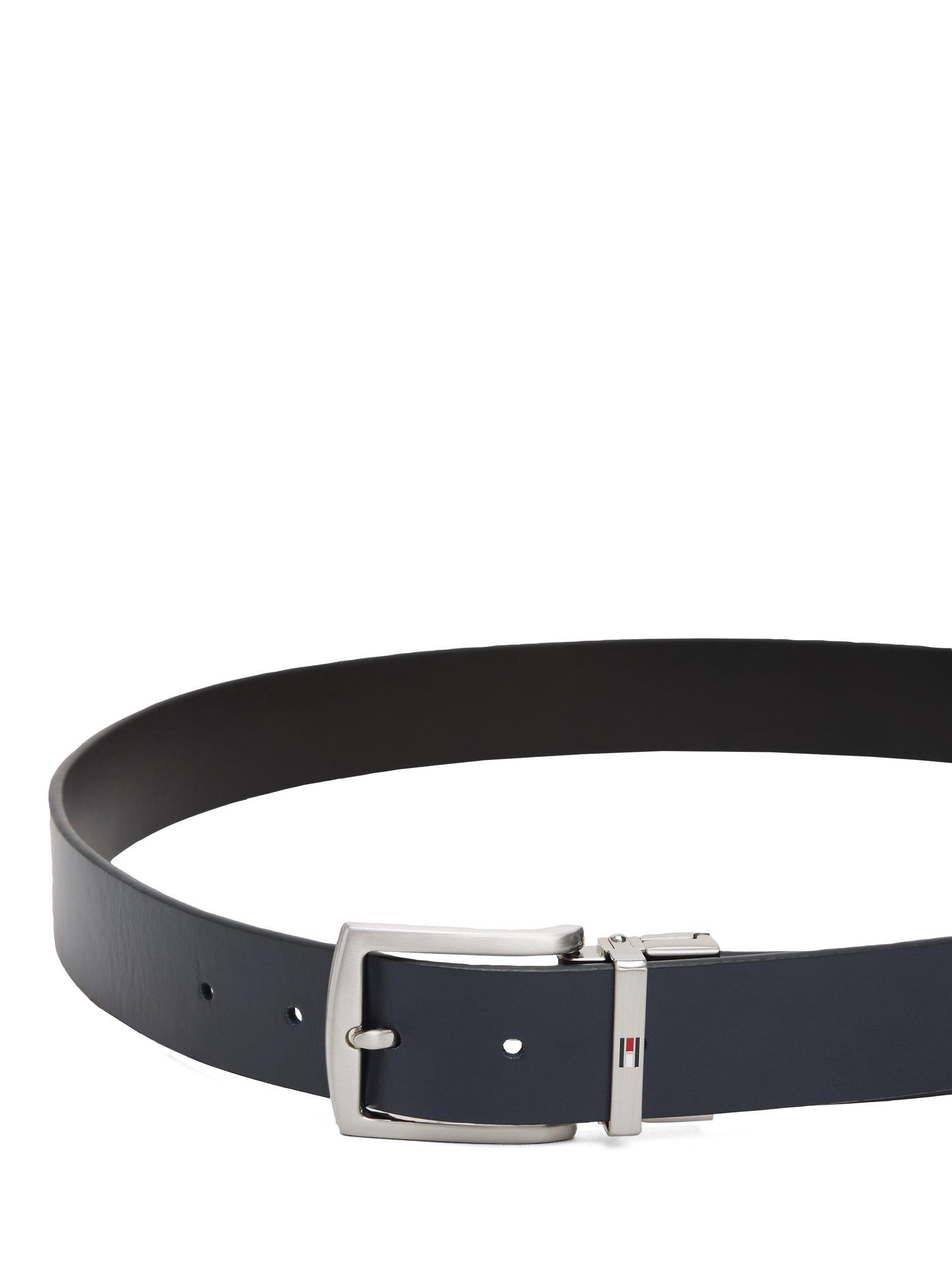 Product image 3 of 5, which shows Tommy Hilfiger Reversible Leather Belt, Dark Blue, 80cm