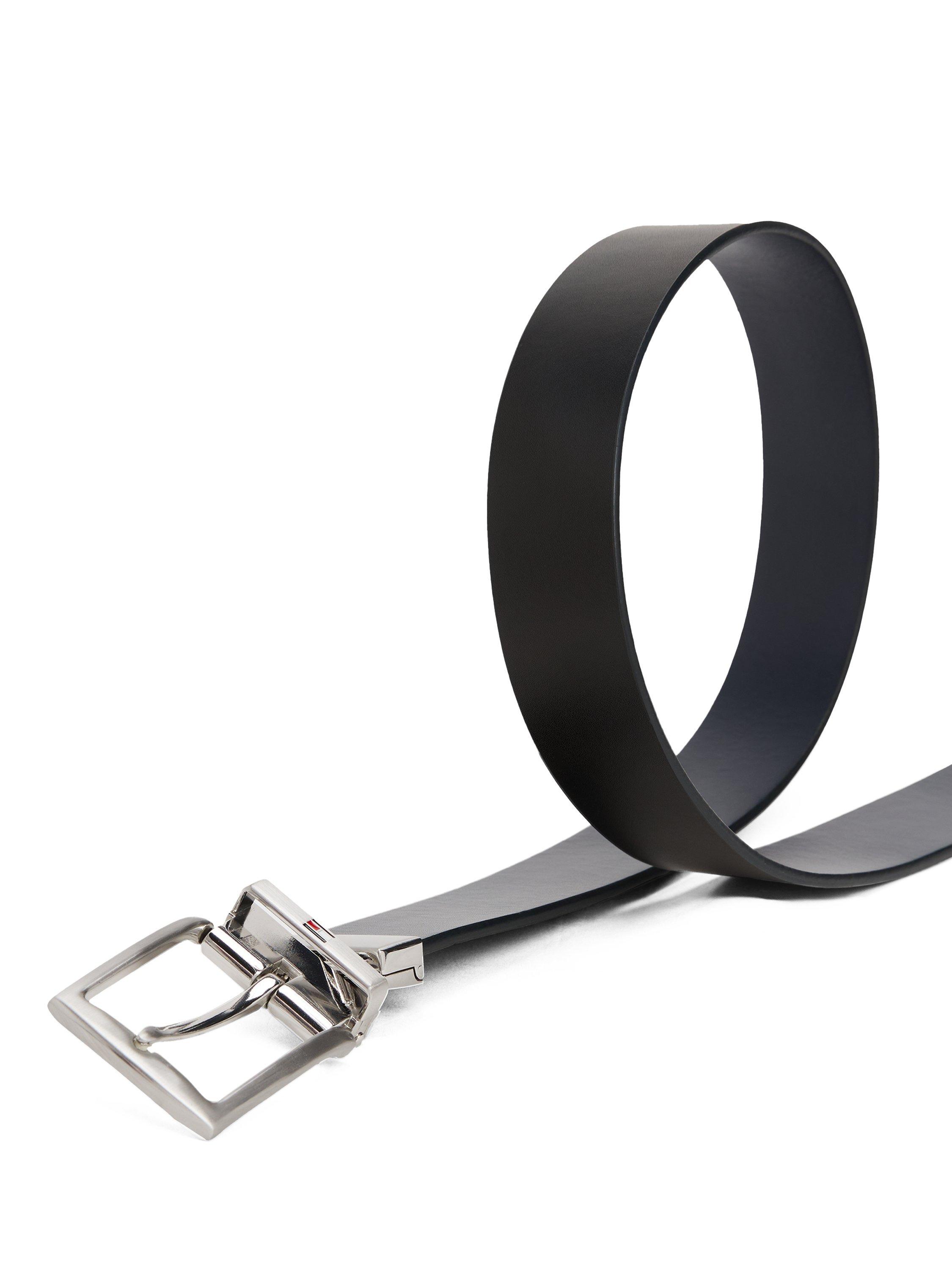 Product image 4 of 5, which shows Tommy Hilfiger Reversible Leather Belt, Dark Blue, 80cm