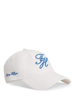Tommy Hilfiger Cotton Embroidery Logo Baseball Cap, Oatmeal/Blue