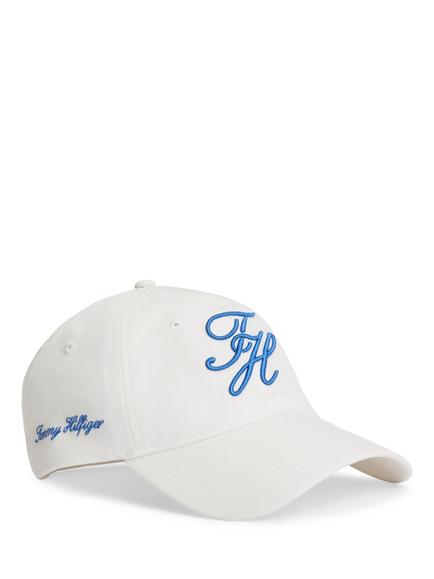 Tommy Hilfiger Cotton Embroidery Logo Baseball Cap, Oatmeal/Blue