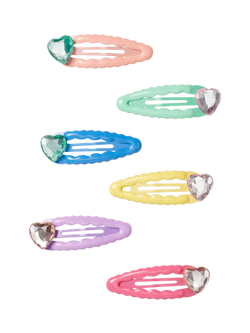 Small Stuff Kids' Sequin Hair Accessory Set, Pack of 7, Green/Multi - view 2, Green/Multi