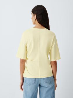 John Lewis Knot Detail Cotton T-Shirt - view 2, Yellow