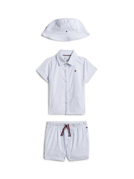 Tommy Hilfiger Baby Ithaca Shirt and Shorts Set, Light Blue, Light Blue