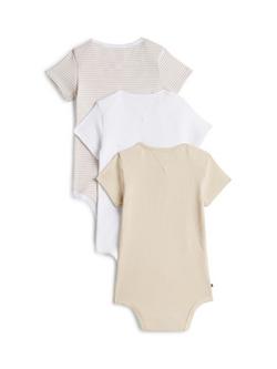 Tommy Hilfiger Baby Ribbed Bodysuit, Pack of 3, Multi, Multi