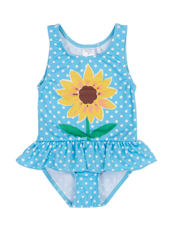 Frugi Baby Little Coral Swimsuit, Multi, Multi