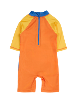Frugi Baby Little Sun Safe Beachside Long Sleeve Swimsuit, Multi - view 2, Multi