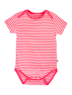Frugi Baby Pip Pointelle Bodysuit, Pack of 2, Ditsy Floral/Stripe - view 2, Ditsy Floral/Stripe