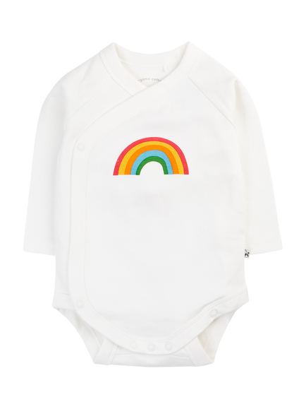 Frugi Baby Rudi Cotton Rib Long Sleeve Bodysuit & Joggers Set, Multi - view 2, Multi
