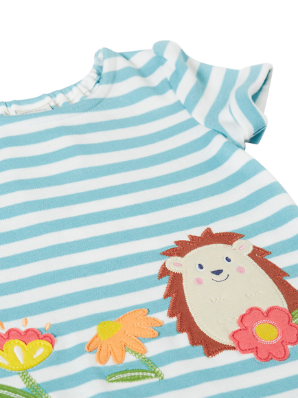 Frugi Baby Wendy Applique Outfit, Multi - view 2, Multi