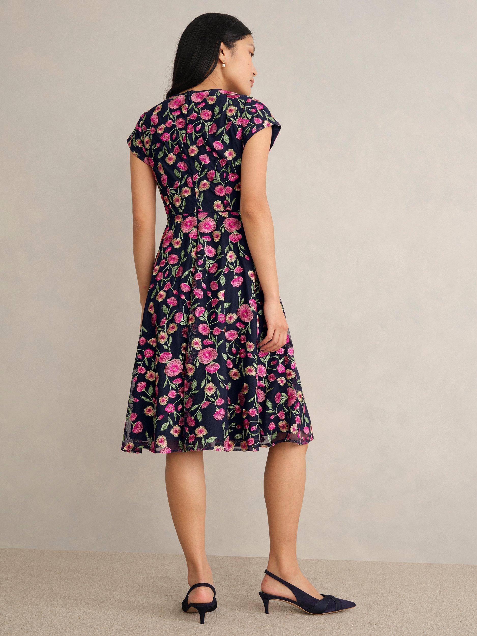 sachin and babi light blue dress ASOS Fit-and-Flare Midi Dress in Black
