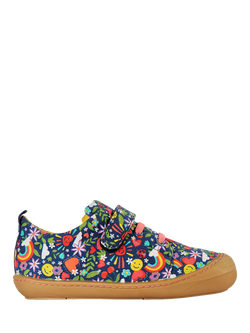 Frugi Kids' Ocean Riptape Low Top Trainers, Multi, Multi