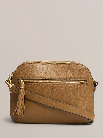 Hobbs Carlton Pure Leather Crossbody Bag, Tan, Tan