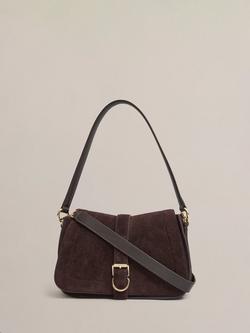 Hobbs Wren Pure Leather Crossbody Bag, Chocolate Brown, Chocolate Brown