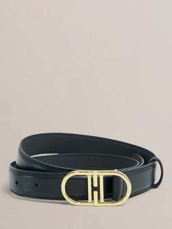 Hobbs Kiera Padded Pure Leather Belt, Black, Black